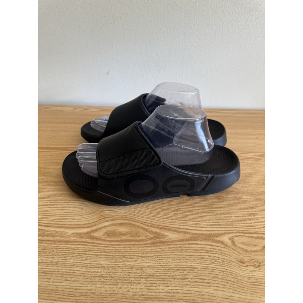 OOFOS Ooahh Sport Flex‎ Slide Sandal Black Men 9 W 11